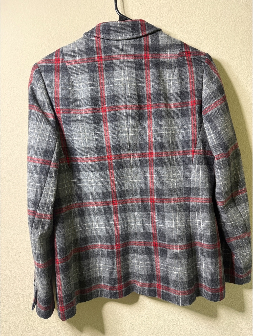 Pendleton Women's Wool Plaid Blazer Jacket Gray Red Size Medium - Picture 2 of 7
